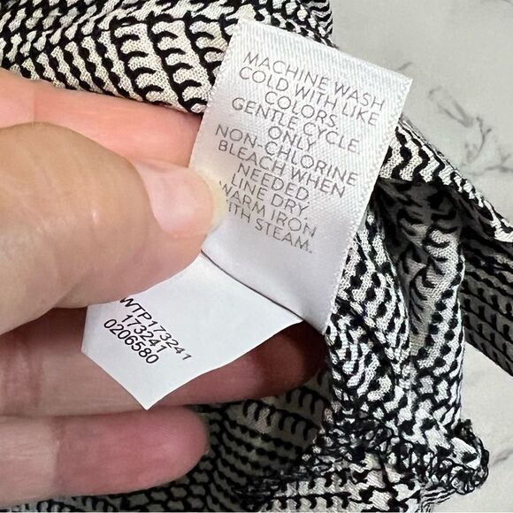 J. Jill Women's Herringbone Button Down Tunic Blouse Top Long Sleeve Size S - Picture 9 of 10